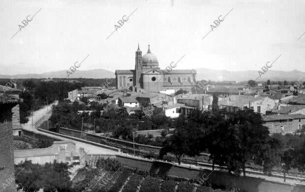 Vista parcial del pueblo la almunia de doña Godina (Zaragoza)