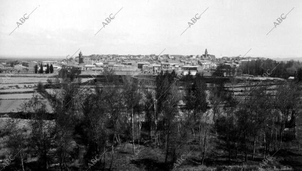 Vista general del pueblo Ejea (Zaragoza)