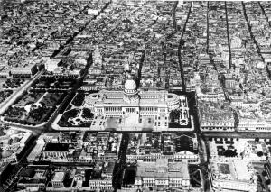 En el centro de la imagen, el Capitolio Nacional