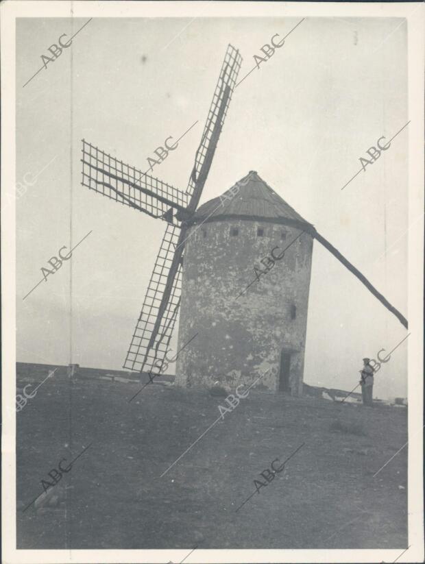 Un molino de viento en ciudad real