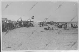 Vista parcial de la playa de La "Puntilla", puerto de santa María, Cádiz