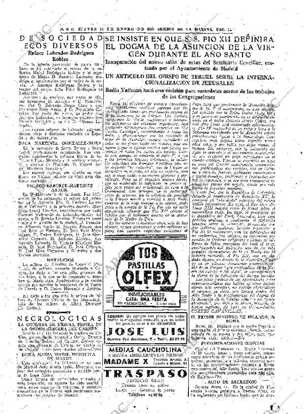 ABC MADRID 12-01-1950 página 11