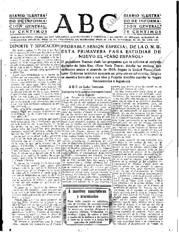 ABC SEVILLA 14-01-1950 página 3