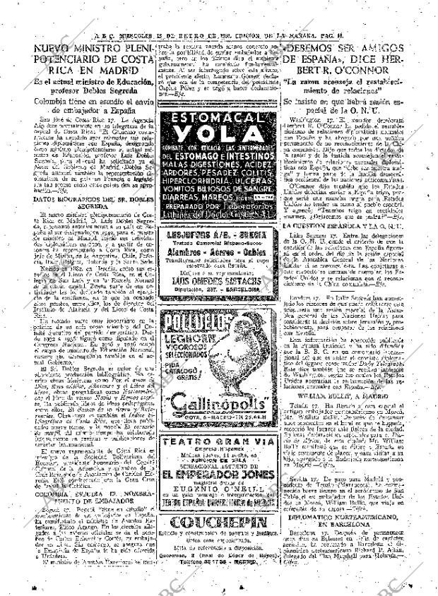ABC MADRID 18-01-1950 página 10