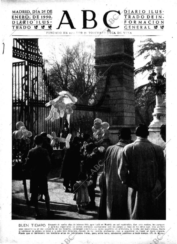 ABC MADRID 25-01-1950 página 1