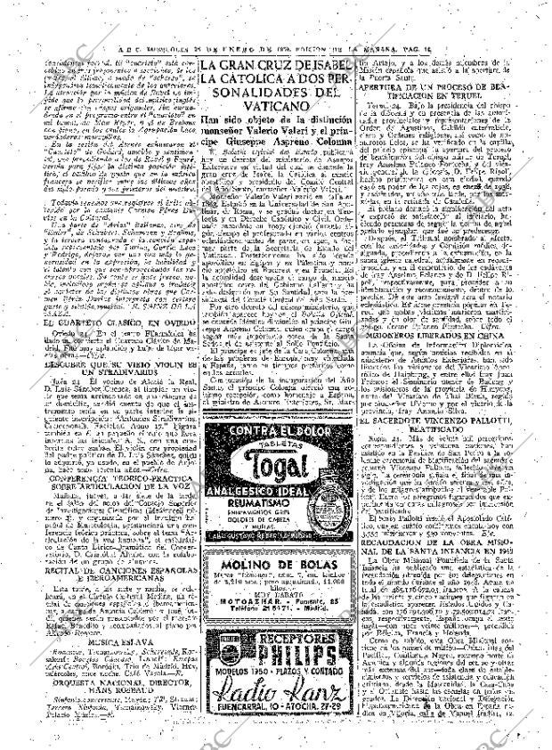 ABC MADRID 25-01-1950 página 16