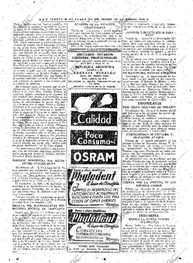 ABC MADRID 26-01-1950 página 8