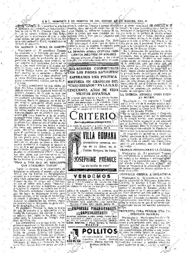 ABC MADRID 01-02-1950 página 11