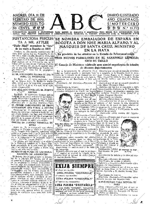 ABC MADRID 11-02-1950 página 7