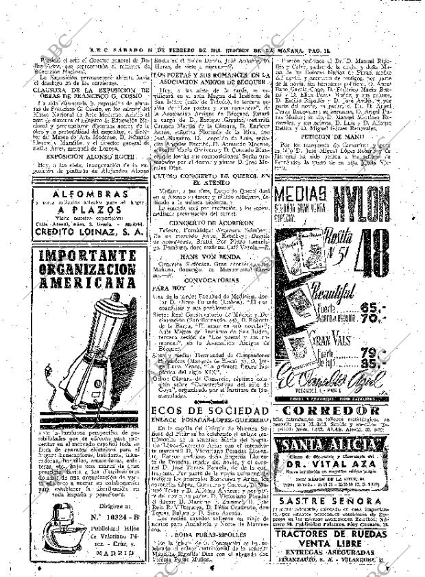 ABC MADRID 18-02-1950 página 18