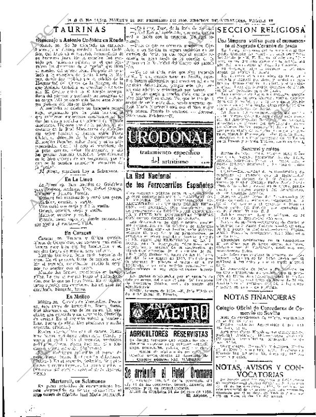 ABC SEVILLA 21-02-1950 página 12