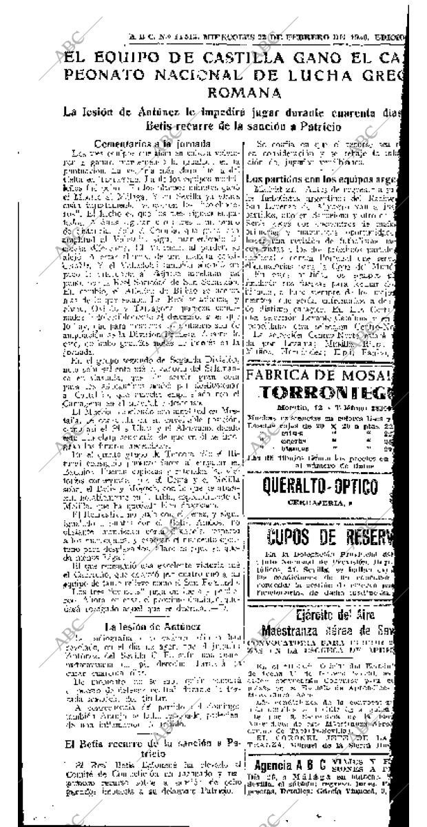ABC SEVILLA 22-02-1950 página 13