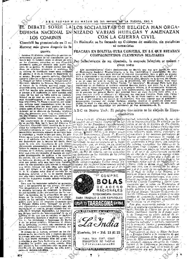 ABC MADRID 18-03-1950 página 9