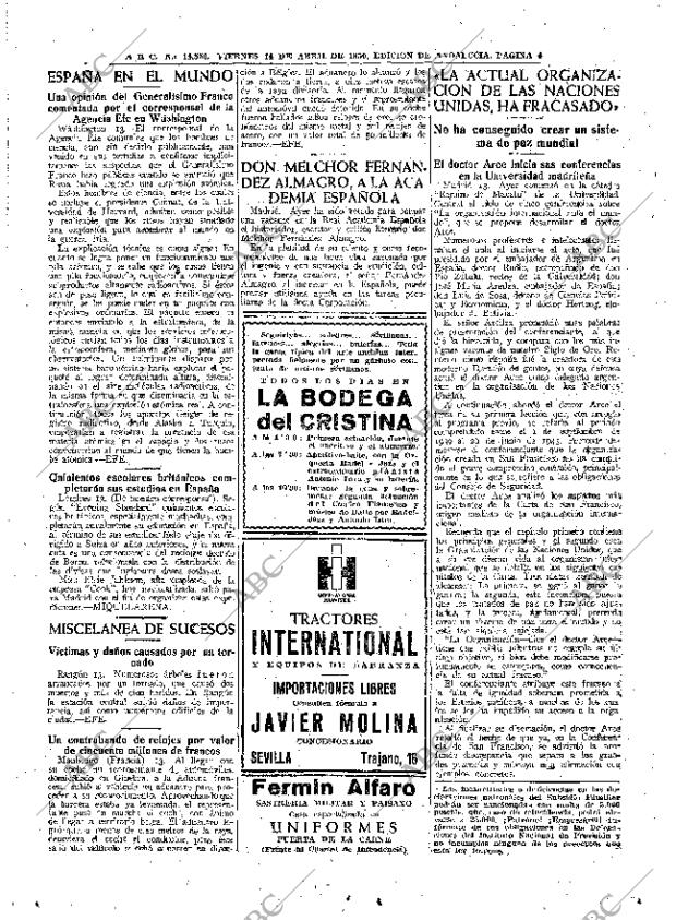 ABC SEVILLA 14-04-1950 página 4