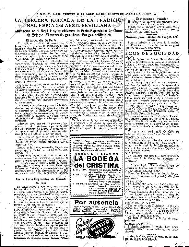ABC SEVILLA 21-04-1950 página 13