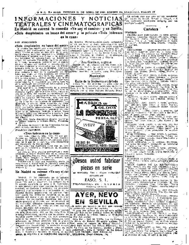 ABC SEVILLA 21-04-1950 página 17
