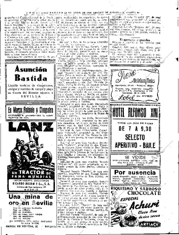 ABC SEVILLA 22-04-1950 página 14