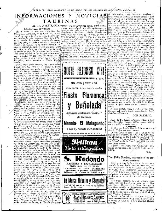 ABC SEVILLA 22-04-1950 página 17