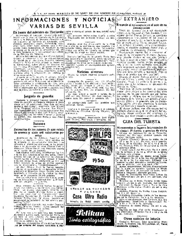 ABC SEVILLA 25-04-1950 página 10