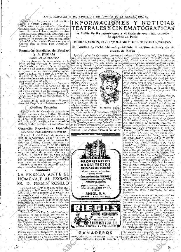 ABC MADRID 26-04-1950 página 21