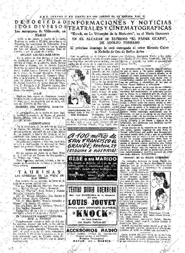 ABC MADRID 27-04-1950 página 27