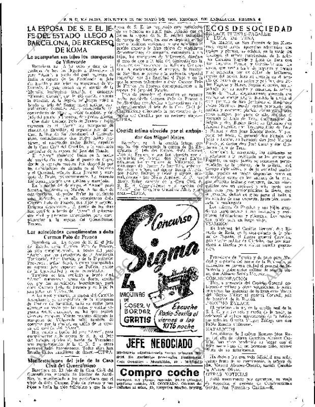 ABC SEVILLA 23-05-1950 página 4