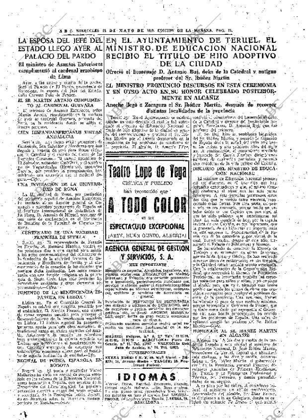 ABC MADRID 24-05-1950 página 11