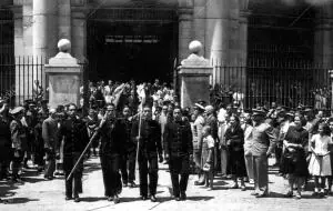 Los alumnos del Colegio Militar de Portugal asistieron el domingo a una misa en...