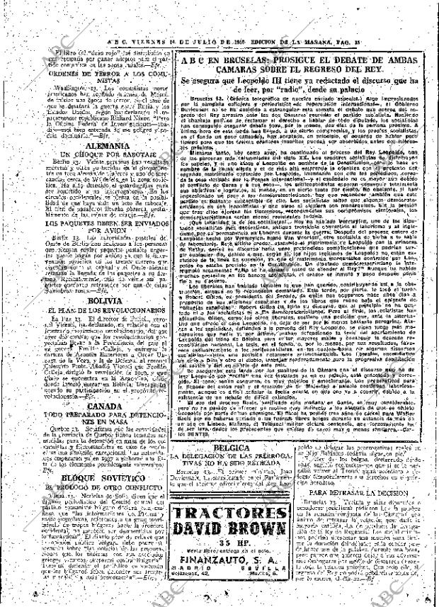 ABC MADRID 14-07-1950 página 15