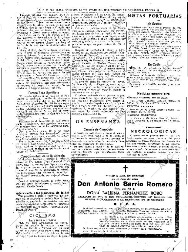 ABC SEVILLA 14-07-1950 página 15
