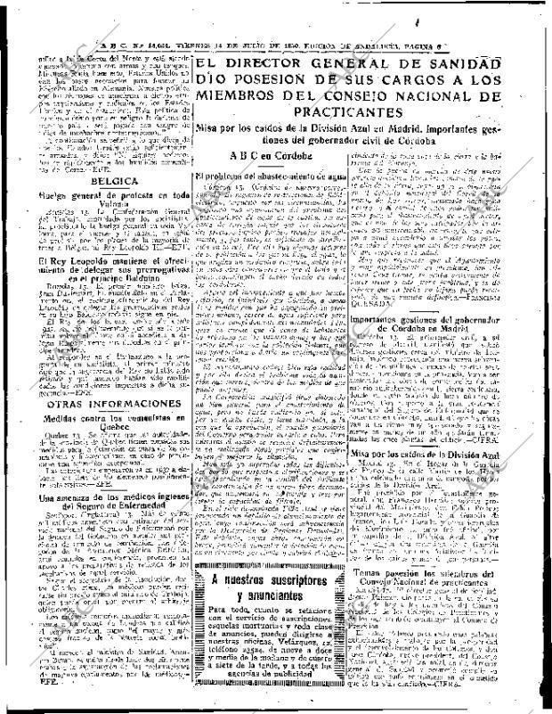 ABC SEVILLA 14-07-1950 página 8