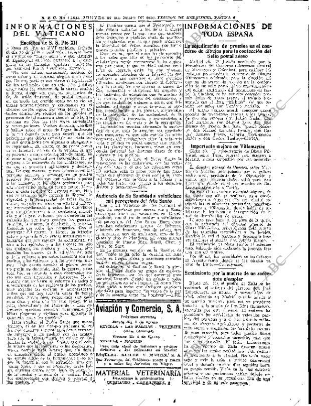 ABC SEVILLA 27-07-1950 página 4