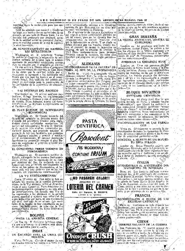 ABC MADRID 30-07-1950 página 25