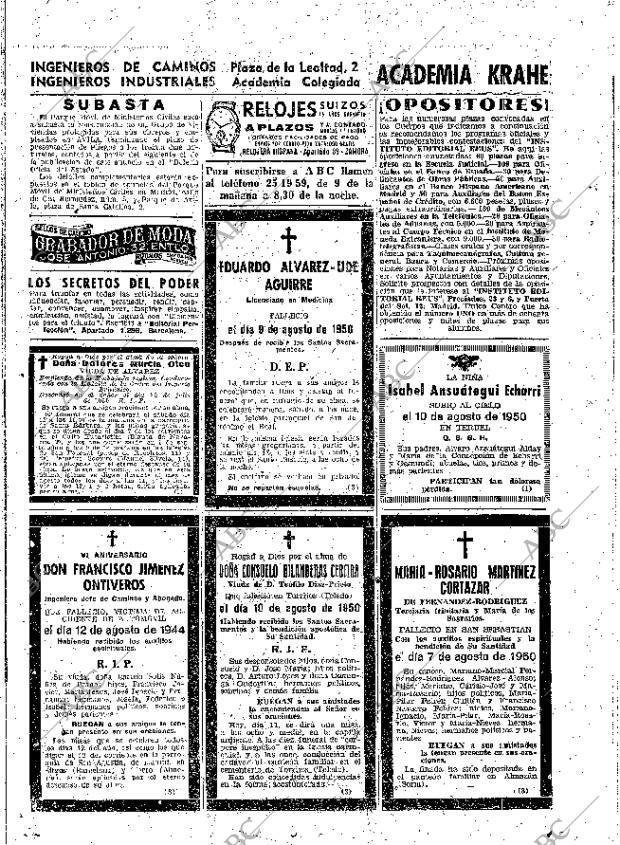 ABC MADRID 11-08-1950 página 20