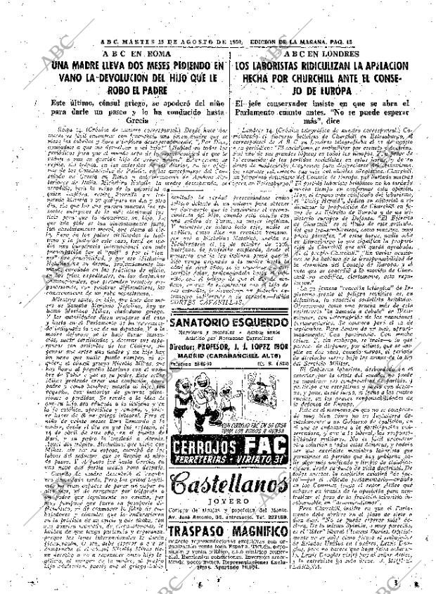 ABC MADRID 15-08-1950 página 13