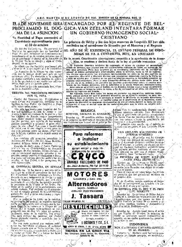 ABC MADRID 15-08-1950 página 15