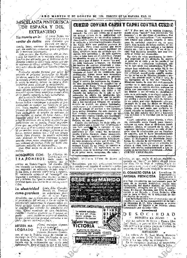 ABC MADRID 22-08-1950 página 13