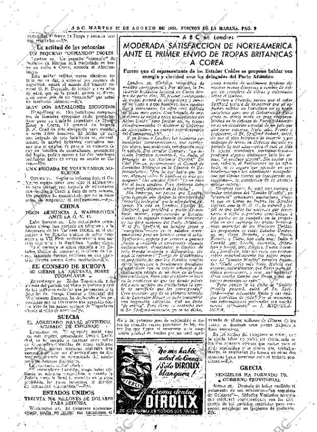 ABC MADRID 22-08-1950 página 9