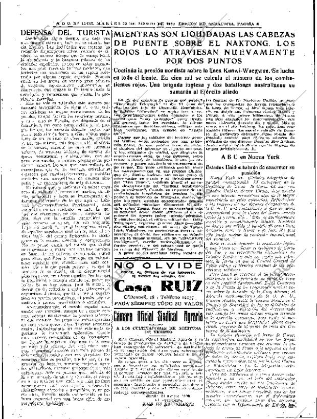 ABC SEVILLA 22-08-1950 página 5