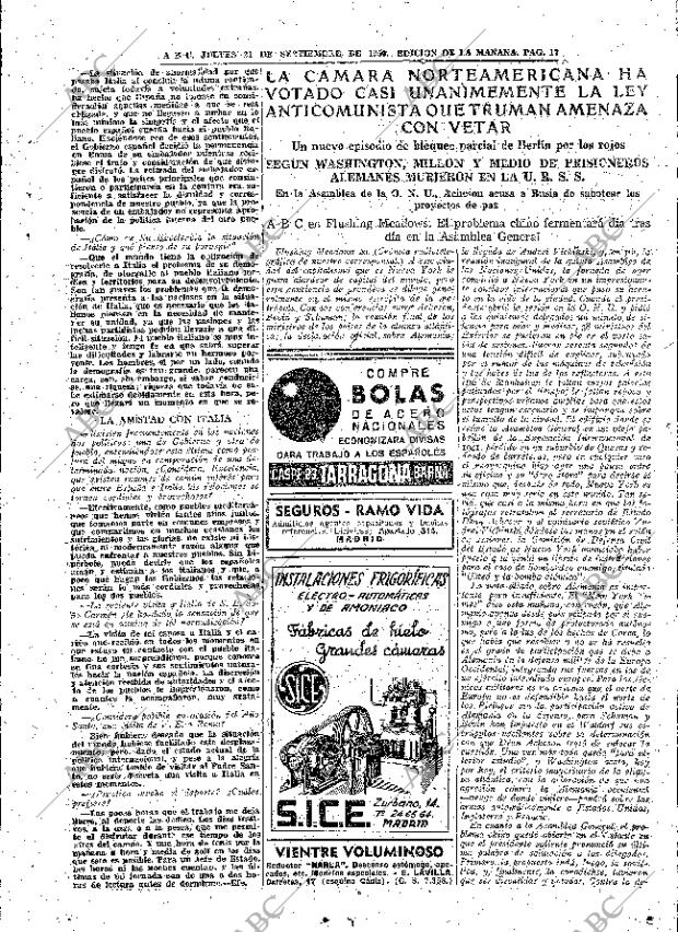 ABC MADRID 21-09-1950 página 17