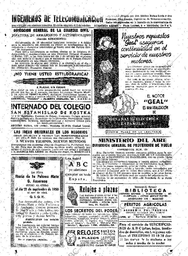 ABC MADRID 22-09-1950 página 25