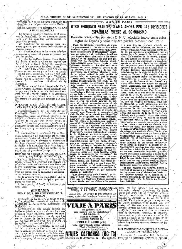 ABC MADRID 22-09-1950 página 9