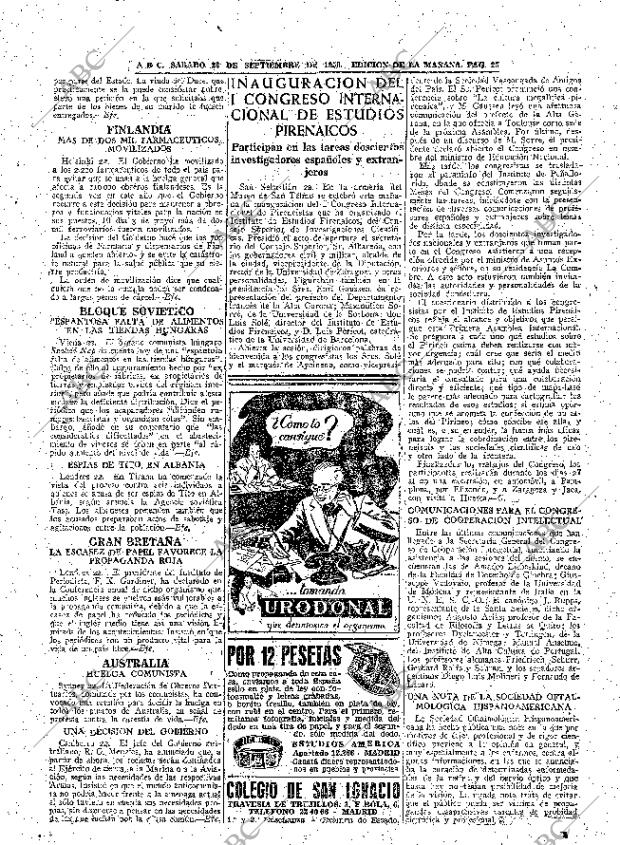 ABC MADRID 23-09-1950 página 25