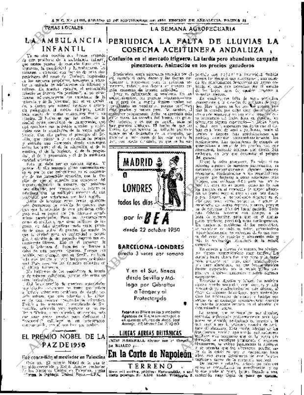 ABC SEVILLA 23-09-1950 página 11
