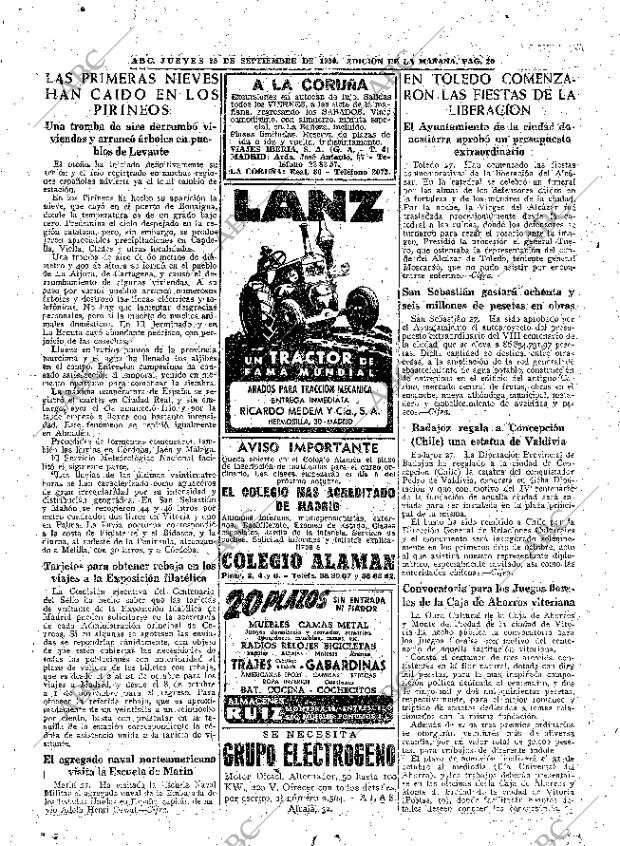 ABC MADRID 28-09-1950 página 20