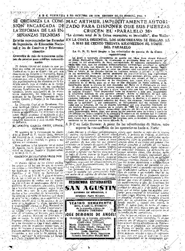 ABC MADRID 06-10-1950 página 9
