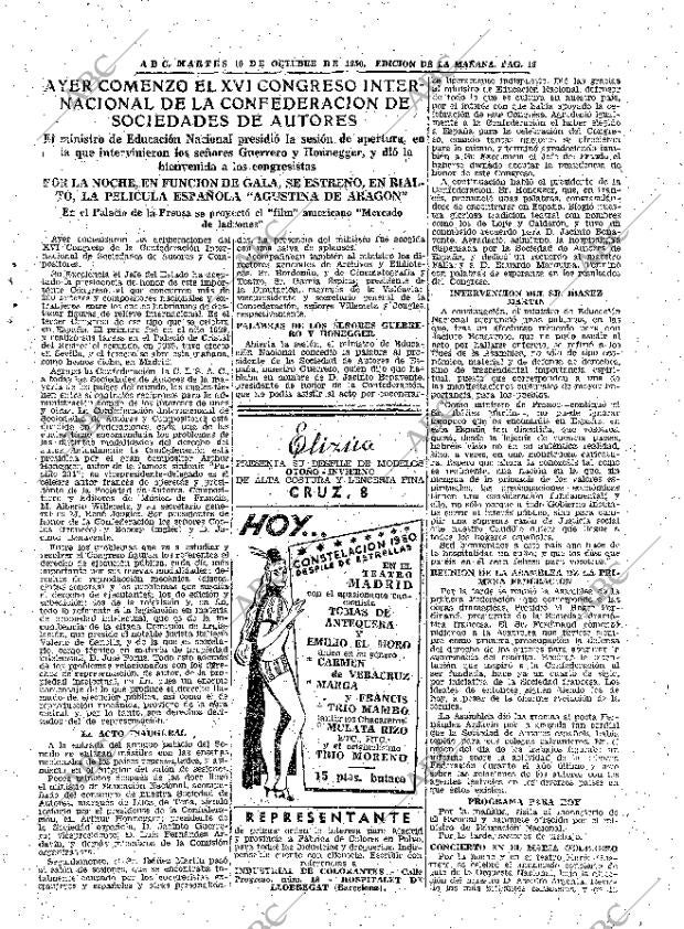 ABC MADRID 10-10-1950 página 19