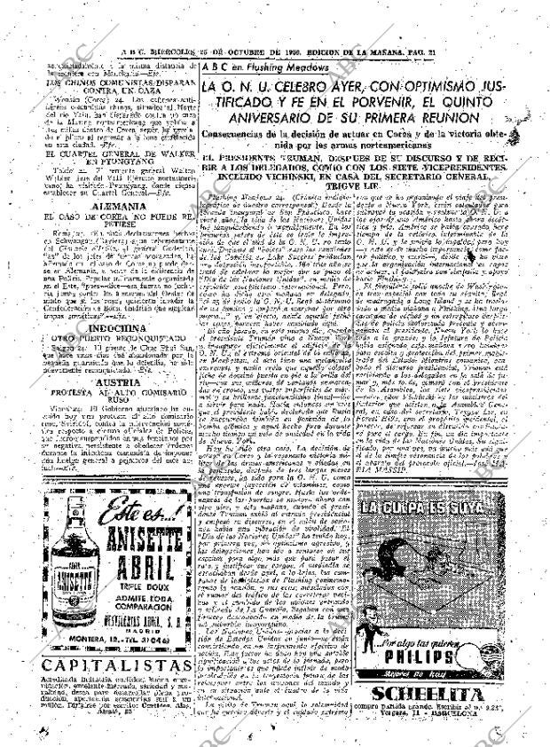 ABC MADRID 25-10-1950 página 21