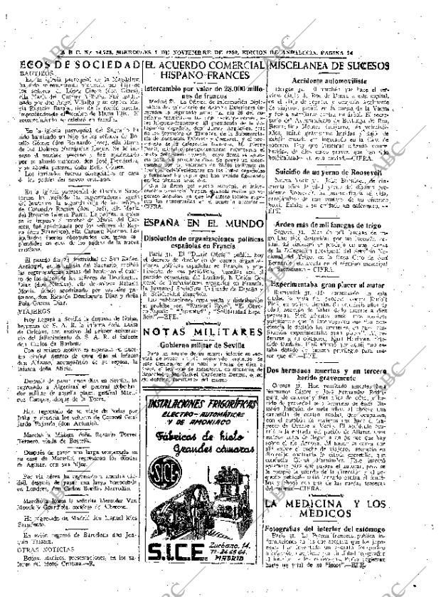 ABC SEVILLA 01-11-1950 página 14