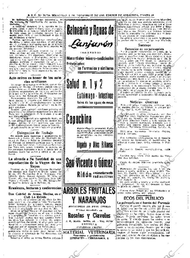 ABC SEVILLA 01-11-1950 página 20